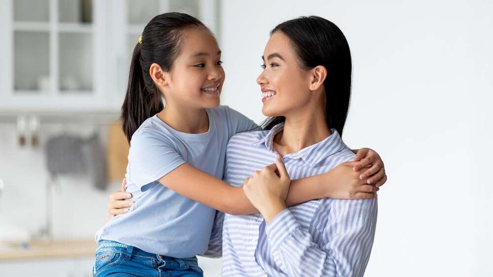 Mother and daughter duo showing their bond